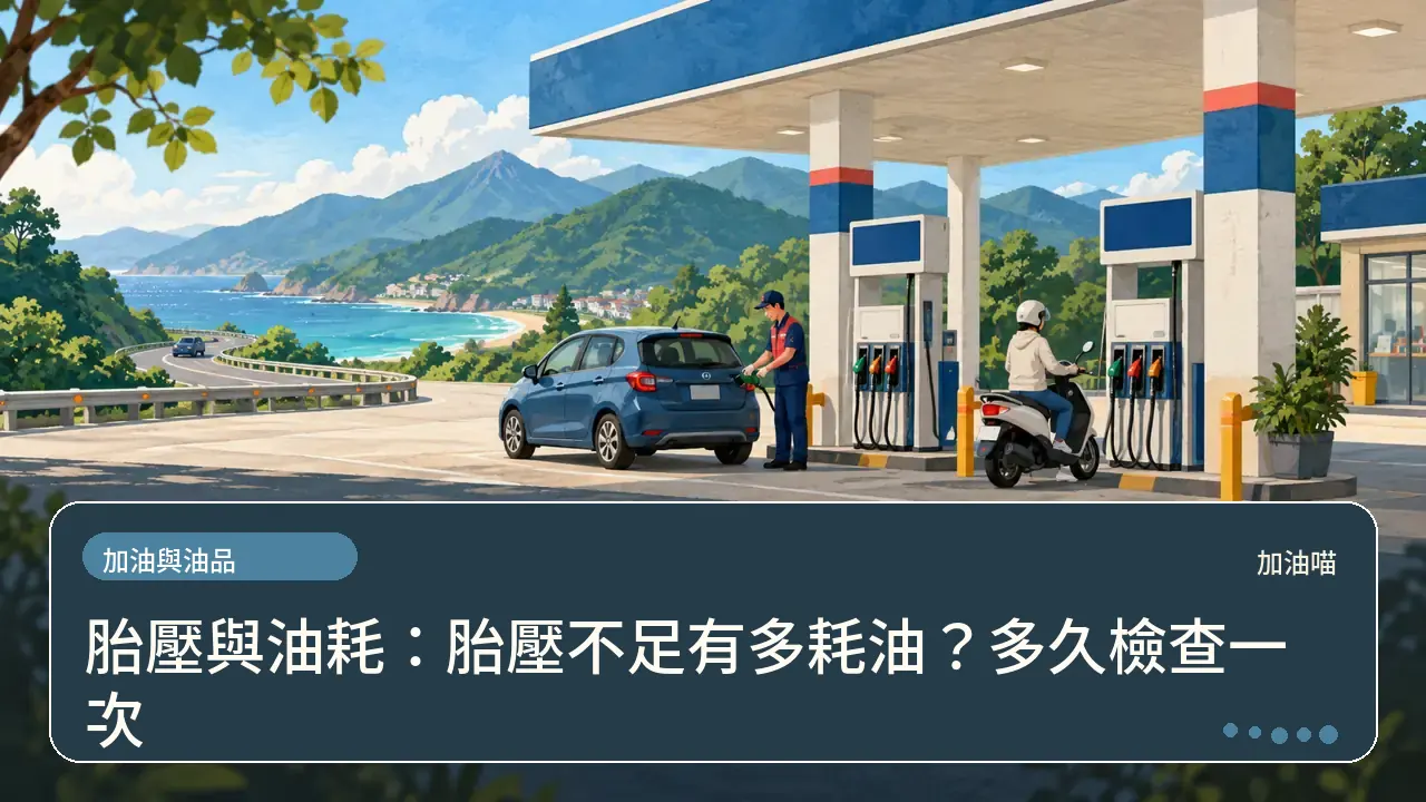 胎壓與油耗：胎壓不足有多耗油？多久檢查一次主題插畫
