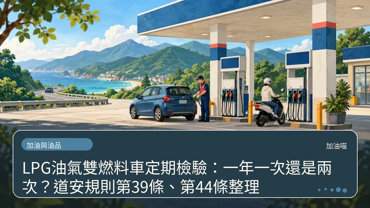 LPG油氣雙燃料車定期檢驗：一年一次還是兩次？道安規則第39條、第44條整理