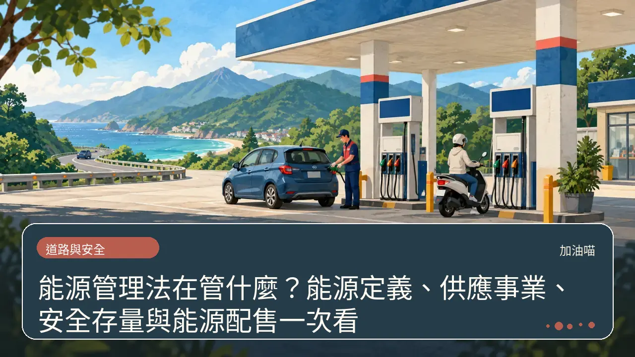 能源管理法在管什麼？能源定義、供應事業、安全存量與能源配售一次看