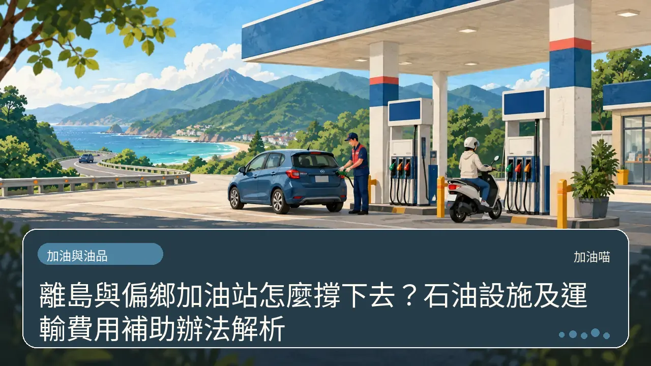 離島與偏鄉加油站怎麼撐下去？石油設施及運輸費用補助辦法解析