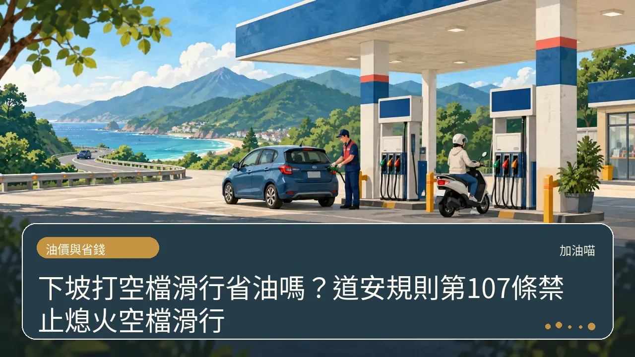 下坡打空檔滑行省油嗎？道安規則第107條禁止熄火空檔滑行