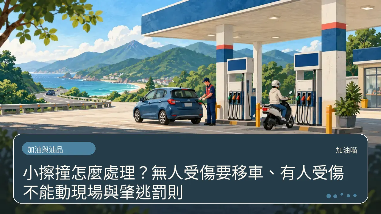 小擦撞怎麼處理？無人受傷要移車、有人受傷不能動現場與肇逃罰則