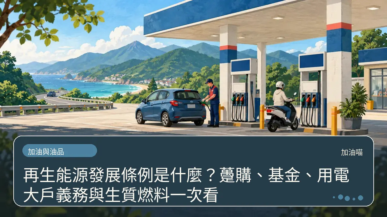 再生能源發展條例是什麼？躉購、基金、用電大戶義務與生質燃料一次看