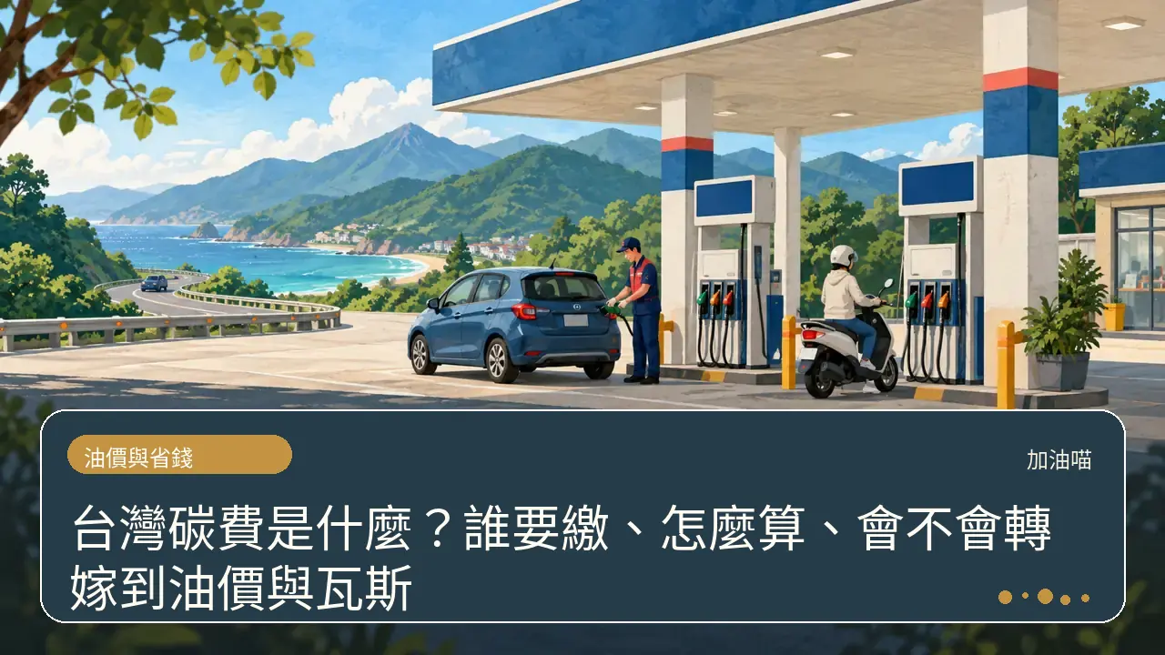 台灣碳費是什麼？誰要繳、怎麼算、會不會轉嫁到油價與瓦斯
