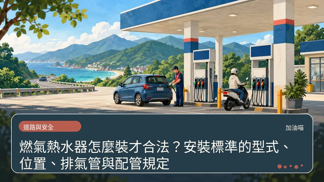 燃氣熱水器怎麼裝才合法？安裝標準的型式、位置、排氣管與配管規定