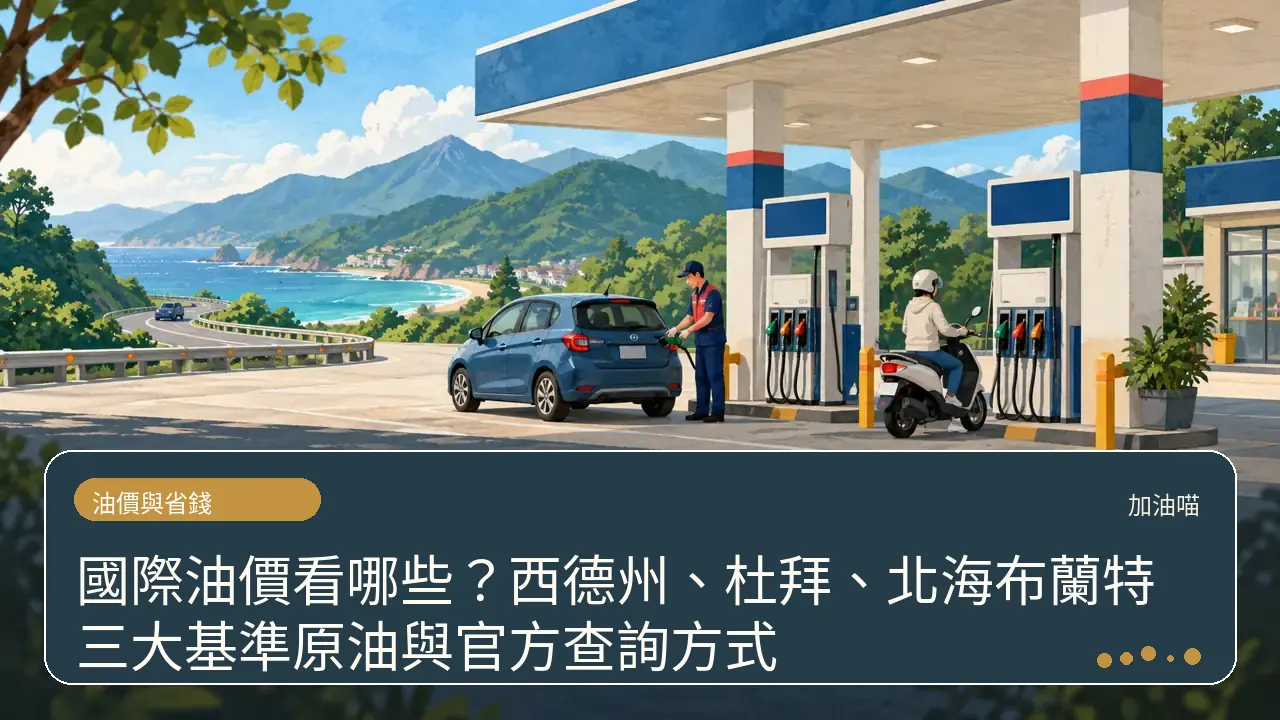 國際油價看哪些？西德州、杜拜、北海布蘭特三大基準原油與官方查詢方式