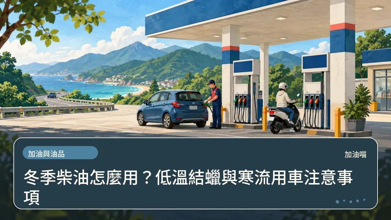 冬季柴油怎麼用？低溫結蠟與寒流用車注意事項主題插畫