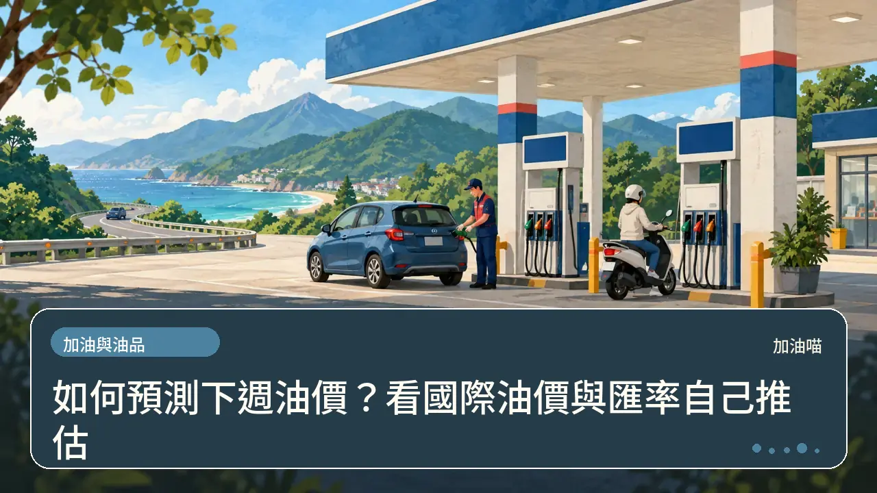如何預測下週油價？看國際油價與匯率自己推估主題插畫