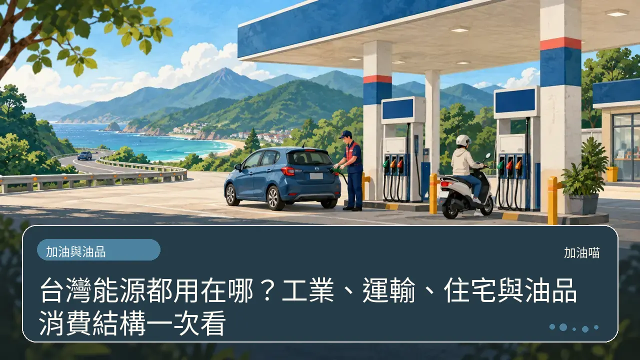 台灣能源都用在哪？工業、運輸、住宅與油品消費結構一次看