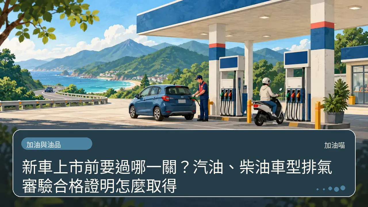 新車上市前要過哪一關？汽油、柴油車型排氣審驗合格證明怎麼取得