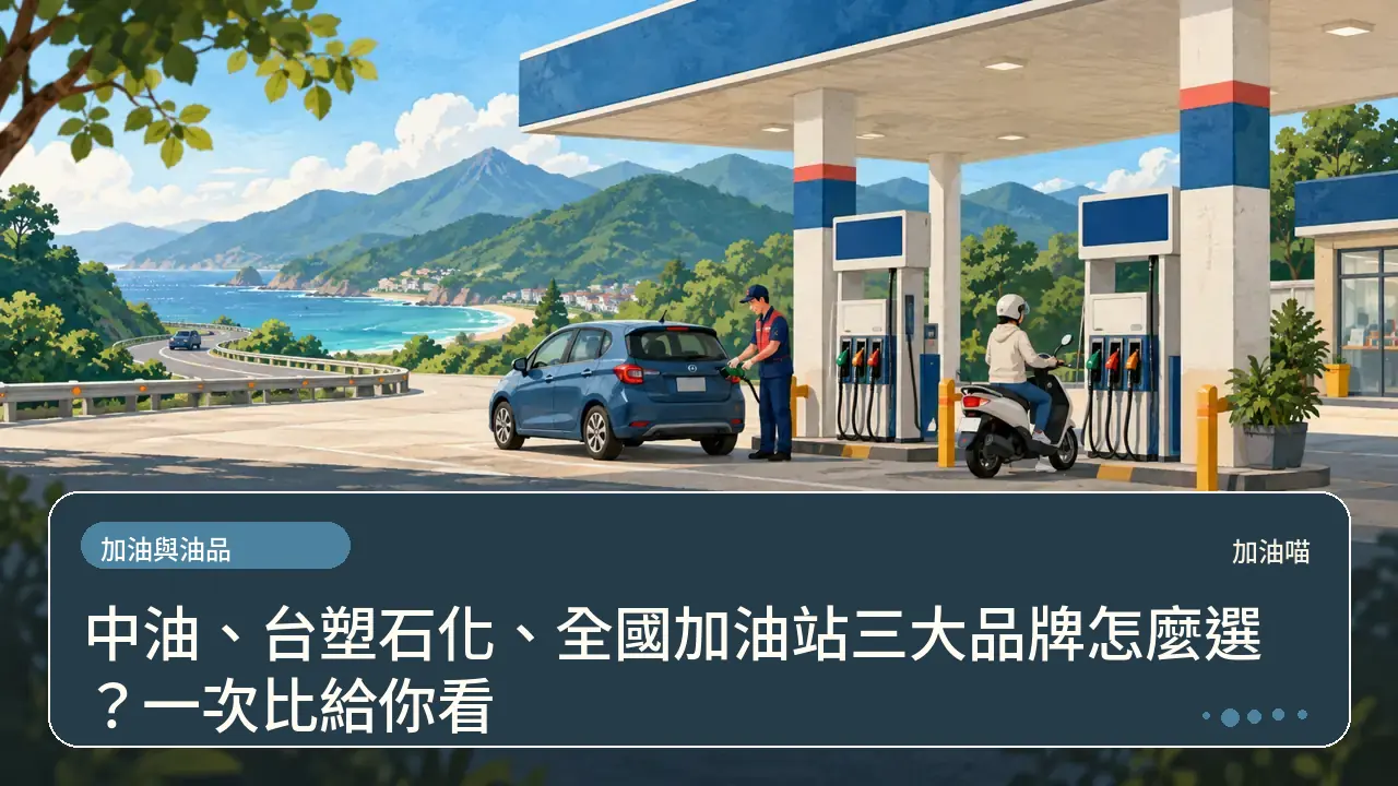 中油、台塑石化、全國加油站三大品牌怎麼選？一次比給你看主題插畫