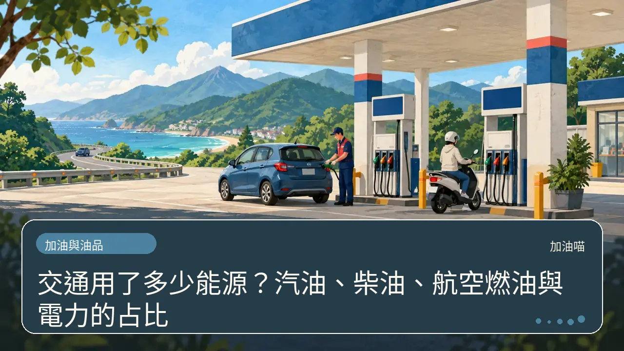 交通用了多少能源？汽油、柴油、航空燃油與電力的占比