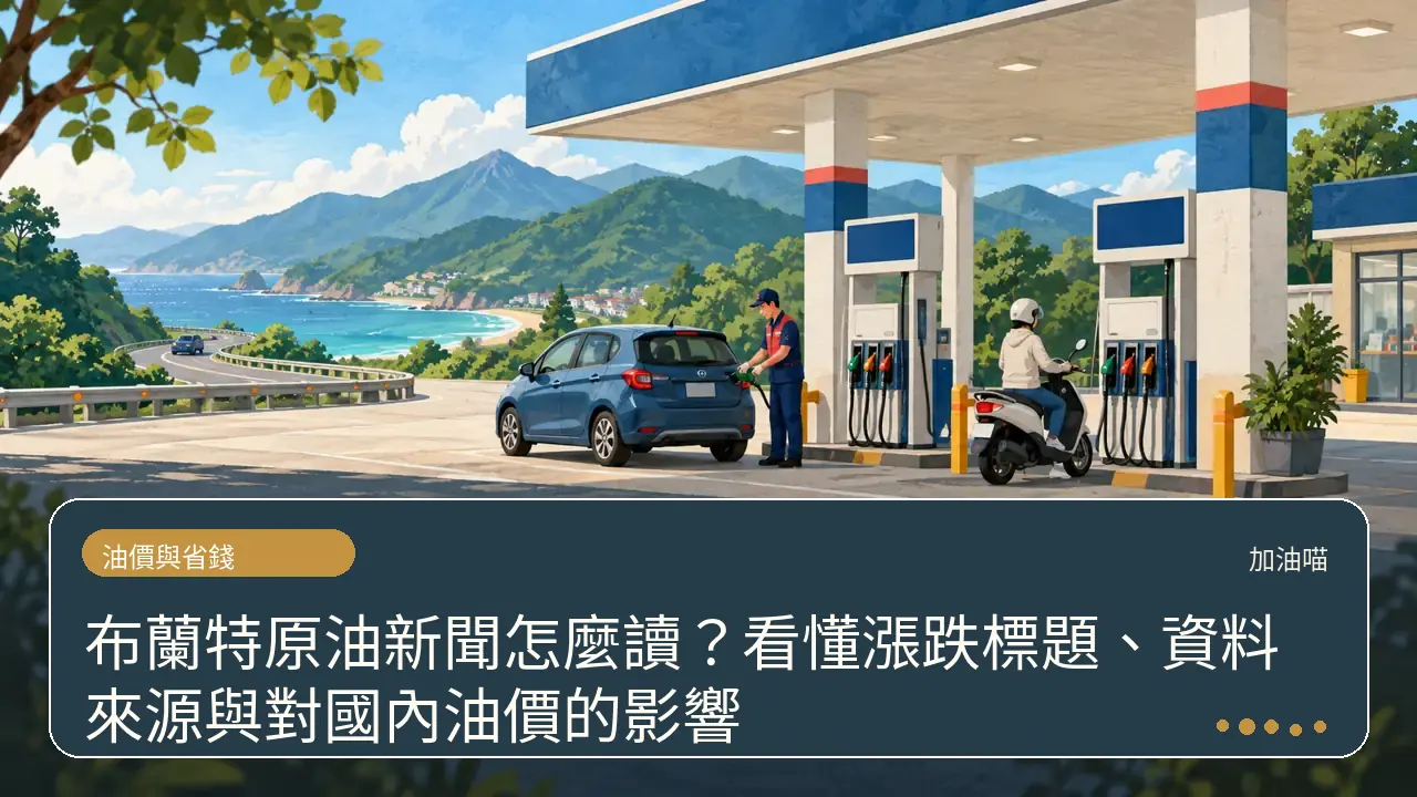 布蘭特原油新聞怎麼讀？看懂漲跌標題、資料來源與對國內油價的影響