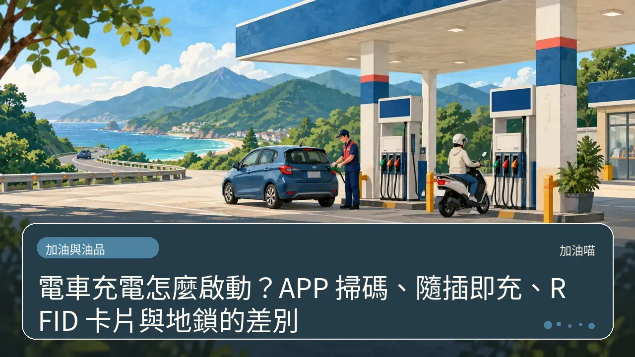 電車充電怎麼啟動？APP 掃碼、隨插即充、RFID 卡片與地鎖的差別