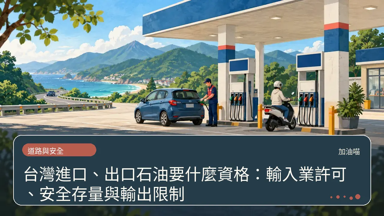 台灣進口、出口石油要什麼資格：輸入業許可、安全存量與輸出限制