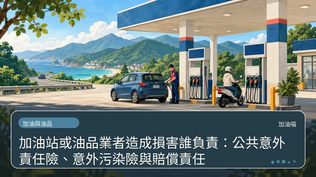 加油站或油品業者造成損害誰負責：公共意外責任險、意外污染險與賠償責任