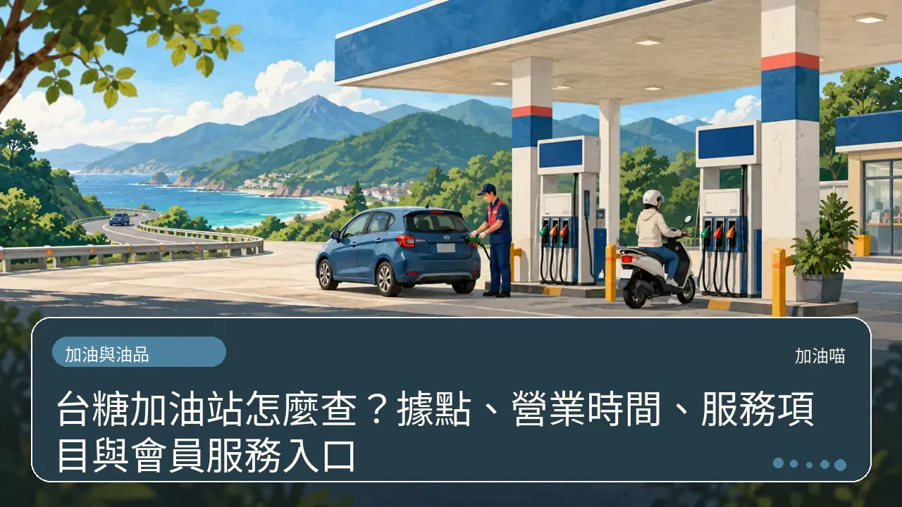 台糖加油站怎麼查？據點、營業時間、服務項目與會員服務入口