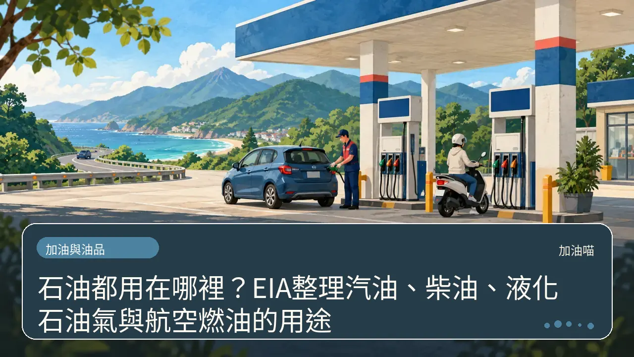 石油都用在哪裡？EIA整理汽油、柴油、液化石油氣與航空燃油的用途