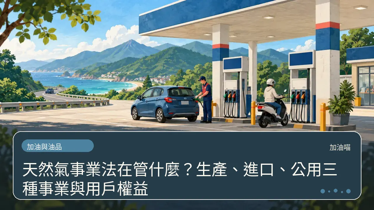 天然氣事業法在管什麼？生產、進口、公用三種事業與用戶權益